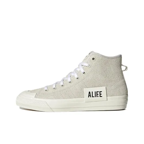 ALIFE x adidas originals NIZZA Высокие Кроссовки для скейтбординга Unisex Light Серый Белый