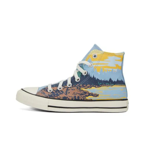 Converse Chuck Taylor All Star Нижняя юбка Резистентные амортизаторы Высокие кроссовки для скейтбординга Унисекс Swift Синий