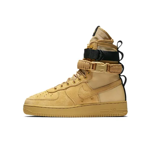 Nike Air Force 1 Wheat Lightweight Coating Высокие Кроссовки для скейтбординга Мужские Khaki