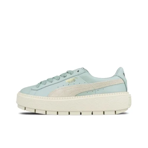 PUMA Platform Trace Block Low Top Скейтборд Кроссовки Женские Blue