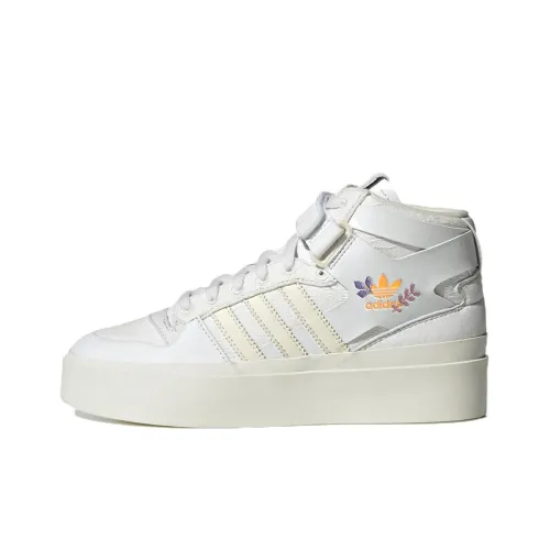 Adidas Originals FORUM Bonega MID визуально увеличивает рост MID Топ Кроссовки для скейтбординга Женские Белые