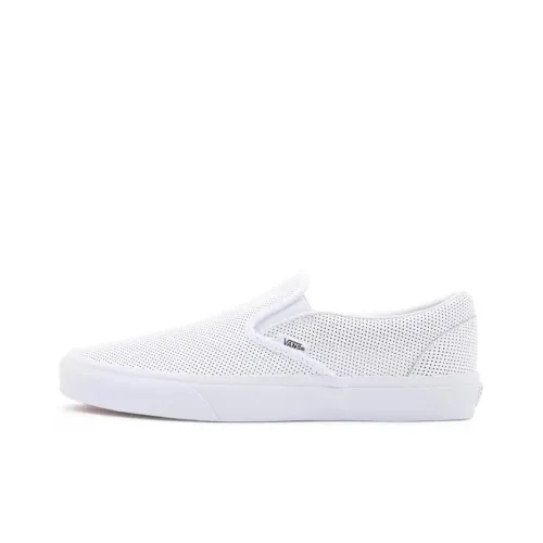 Vans Slip On Series Low Топ Скейтборд Кроссовки Унисекс Pure White