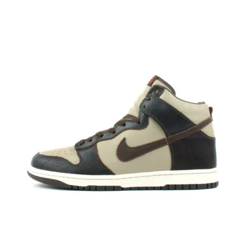 nike Dunk Хаки Барочный коричневый Нескользящий Легкий Высокий Топ Скейтбординг Кроссовки Мужские Хаки коричневый