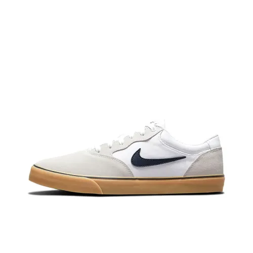 Nike SB Chron 2 Slip-on Резиновые амортизаторы Легкие Низкие Кроссовки для скейтбординга Унисекс Экрю Серый