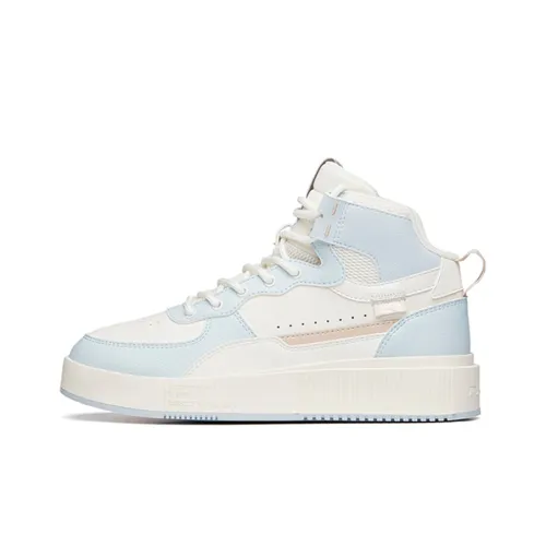 ANTA Противоскользящие Устойчивые к износу Легкие Высокие Кроссовки для скейтбординга Женские Белые Синие