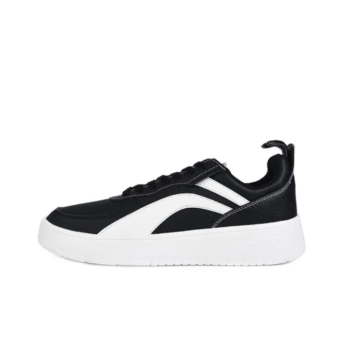 LINING Wave SUPERWAVE Легкие Низкие Кроссовки для Скейтбординга Унисекс Черный Белый