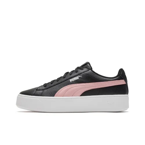 PUMA Vikky Stacked Low Топ Скейтборд Кроссовки Женские Черный Розовый