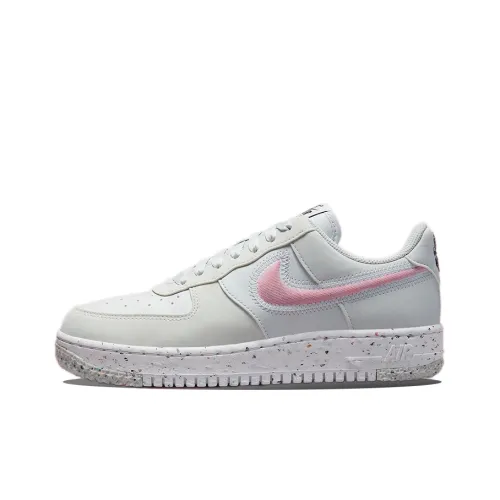 Nike Air Force 1 Crater Светлый костный Slip Resistant Abrasion Resistant Низкий топ Скейтбординг Мужской Белый Розовый