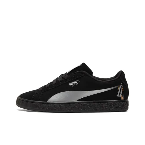 PUMA Suede Series Spraycan Low Топ Скейтборд Кроссовки Унисекс Черный Белый