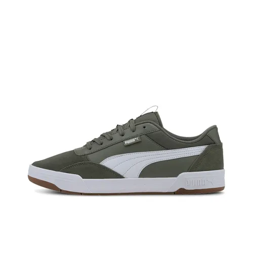 PUMA C Skate Амортизация Легкий Низкий Топ Кроссовки для скейтбординга Унисекс Зеленый Белый