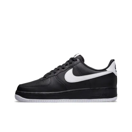Nike Air Force 1 Slip Resistant Амортизация Устойчивость к износу Низкий топ Скейтбординг Мужской Черный Белый