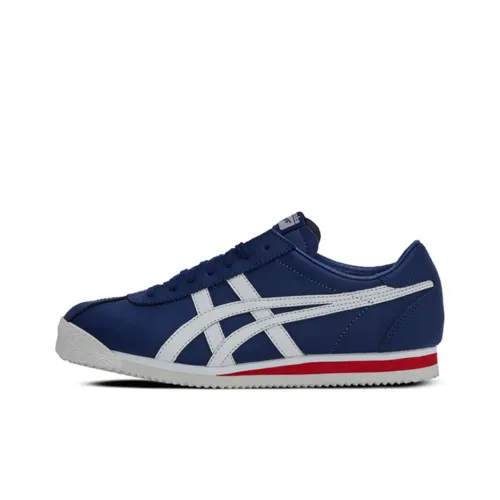 Onitsuka Tiger CORSAIR Устойчивые к истиранию Низкие Кроссовки для скейтбординга Унисекс Темно-синий