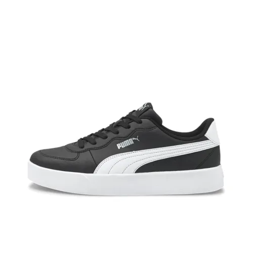 PUMA Skye Clean Износостойкий и Легкий Низкий Топ Кроссовки для скейтбординга Женские Черный Белый