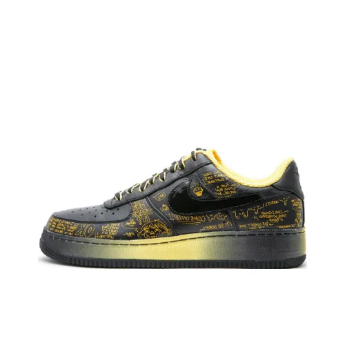 Nike Air Force 1 Busy P Livestrong Low Топ Скейтборд Кроссовки Мужские Черные Желтые