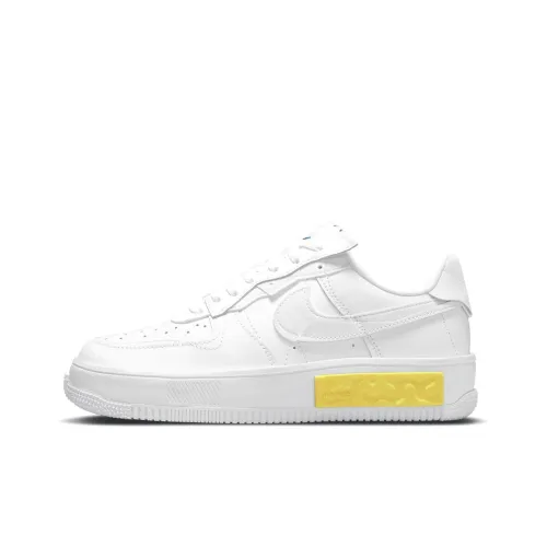 Nike Air FORCE 1 Fontanka Low Топ Кроссовки для скейтбординга Женские Белые Желтые
