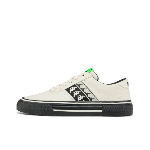 KAPPA Дышащие Низкие Кроссовки для Скейтбординга Унисекс Белые Черные