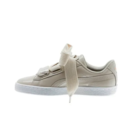 PUMA Basket Heart Low Топ Кроссовки для скейтбординга Женские Серебряные Серые
