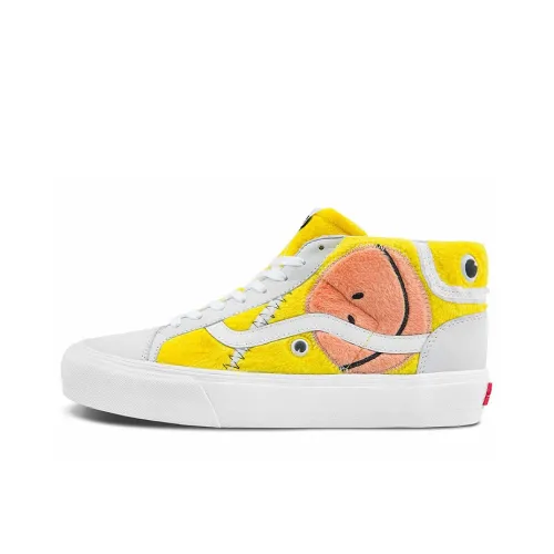 Vans Mid Skool Vlt L MID Топ Скейтборд Кроссовки Унисекс Белый Желтый