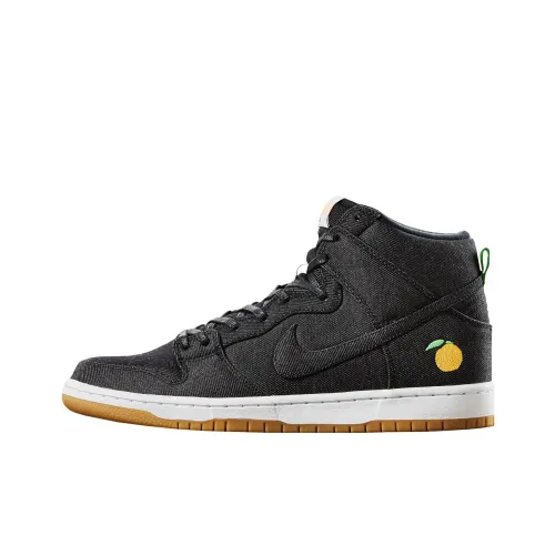 Nike Dunk SB Dunk SB High Нескользящий Легкий Высокий Топ Скейтборд Кроссовки Унисекс Черный Белый