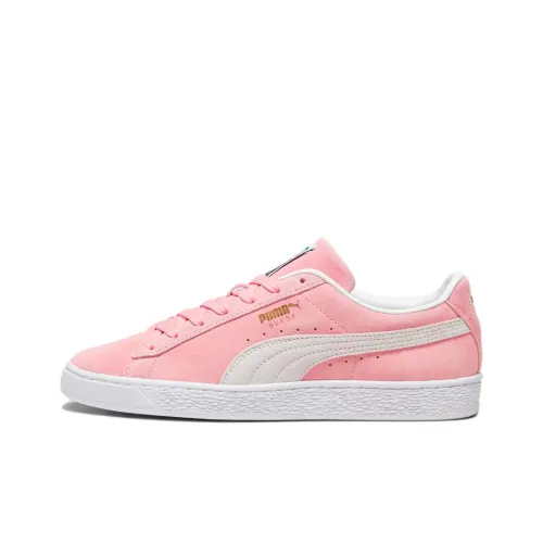PUMA Suede Series Low Топ Скейтборд Кроссовки Мужские Розовые Белые