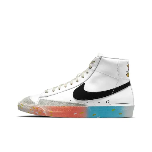 Nike Blazer Just DO IT MID Топ Скейтборд Кроссовки Мужские Красный Синий