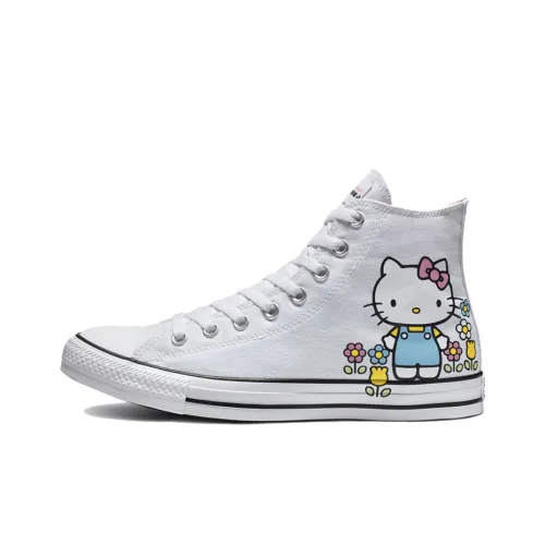 Hello Kitty x Converse Chuck Taylor All Star High Top High Top Скейтборд Кроссовки Женские Белые