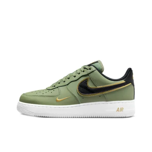 Nike Air Force 1 Легкий Баланс Устойчивый к истиранию Низкий Топ Скейтбординг Мужской Зеленый Черный