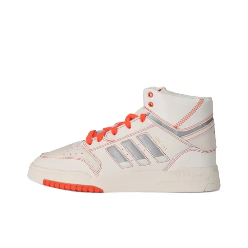 Adidas Originals Drop Step Slip-Resistant Shock Absorbers High Top Skateboard Shoes Unisex White Orange Gray Adidas Originals Drop Step Slip-Resistant Shock Absorbers Высокие Кроссовки для Скейтбординга Унисекс Белый Оранжевый Серый