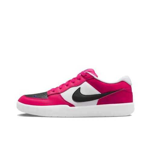 Nike SB Force 58 PRM L Slip-Resistant Abrasion-Resistant Легкий Низкий Скейтбординг Кроссовки Unisex Черный Белый Розовый