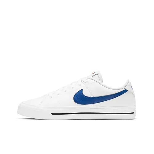 Nike Court Legacy Покрытие Slip-Resistant Амортизация Устойчивость к износу Низкий Топ Скейтборд Кроссовки Мужские Морской Синий