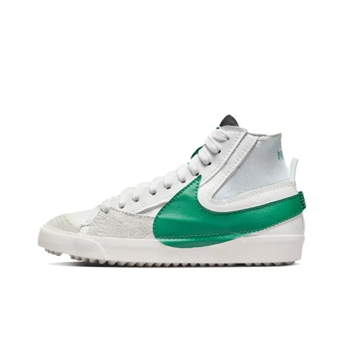 nike Blazer '77 Jumbo Slip-Resistant Abrasion-Resistant MID Топ Скейтборд Кроссовки Мужские Белый Зеленый