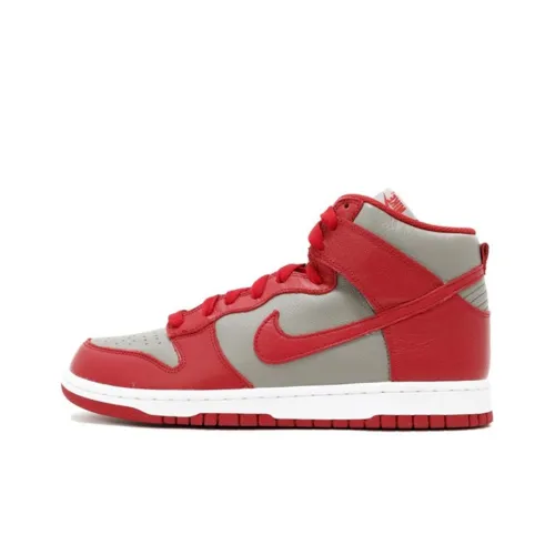 Nike Dunk Unlv Slip-Resistant High Top Скейтборд Кроссовки Мужские Красный Серый
