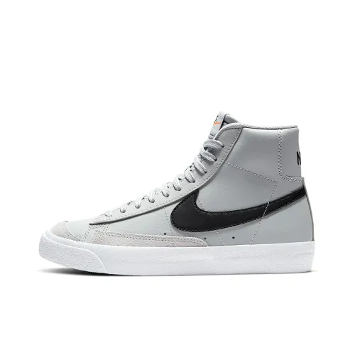 Nike Blazer 77 Покрытие Противоскользящие Амортизация MID Топ Скейтборд Кроссовки GS Светло-Серый