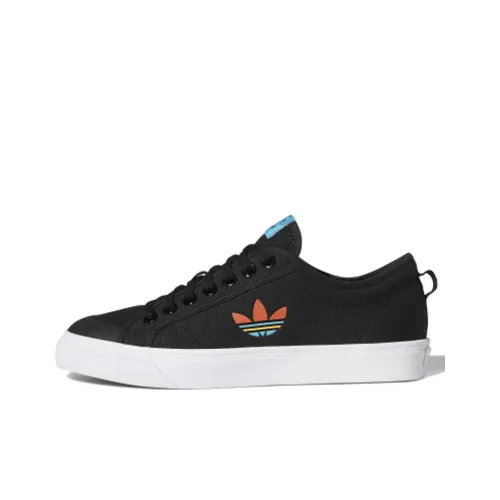 Adidas Originals NIZZA Trefoil Slip-on Resistant Shock Absorbers Low Top Скейтборд Кроссовки Unisex Черный Синий Оранжевый