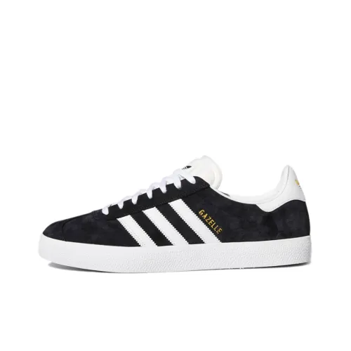 Adidas Originals Gazelle Abrasion Resistant Низкие Кроссовки для скейтбординга Унисекс Черный Белый