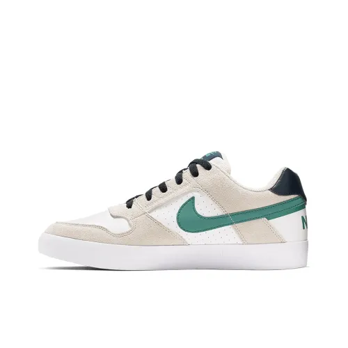 Nike SB Delta FORCE Vulc Покрытие Slip-resistant Низкие Кроссовки для скейтбординга Мужские Бежевые Белые Зеленые