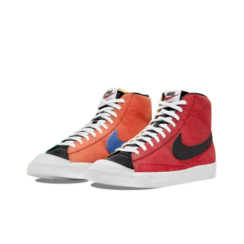 NBA x WNBA x Nike Blazer Покрытие Устойчивое к истиранию MID Топ Скейтборд Кроссовки Мужские Красный Оранжевый Синий
