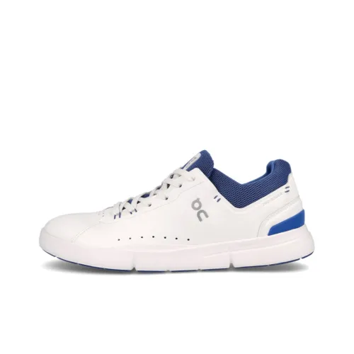 FEIDELEIHEZUO x On THE ROGER Slip-Resistant Abrasion-Resistant Low-Top Skateboard Shoes Men's White Blue
