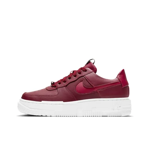 Nike Air Force 1 Pixel 'Team Red' Противоскользящие Устойчивые к истиранию Низкие Кроссовки для скейтбординга Мужские Красный Белый
