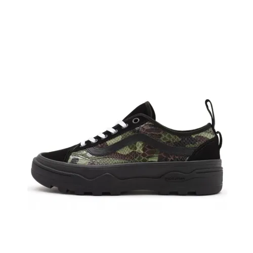 Vans Old Skool Snake Camo Sentry Легкие и Дышащие Низкие Кроссовки для Скейтбординга Унисекс Черный Зеленый