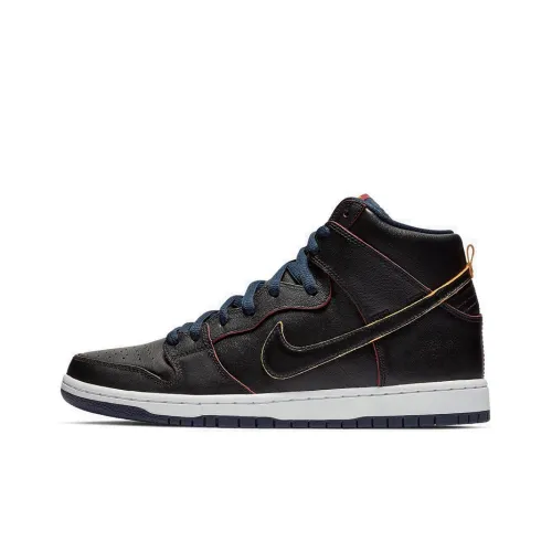 Nike Dunk SB Pro Cavs Non Slip Легкий Высокий Топ Скейтборд Кроссовки Унисекс Черный