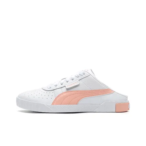 PUMA Cali Series Lo Slip On Mule Low Топ Кроссовки для скейтбординга Женские Розово-персиковый Белый
