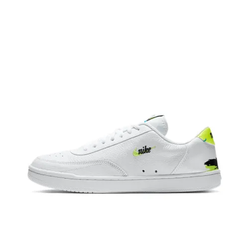 Nike Court Vintage Покрытие Slip-Resistant и Abrasion-Resistant Низкие Кроссовки для Скейтбординга Мужские Белый Желтый