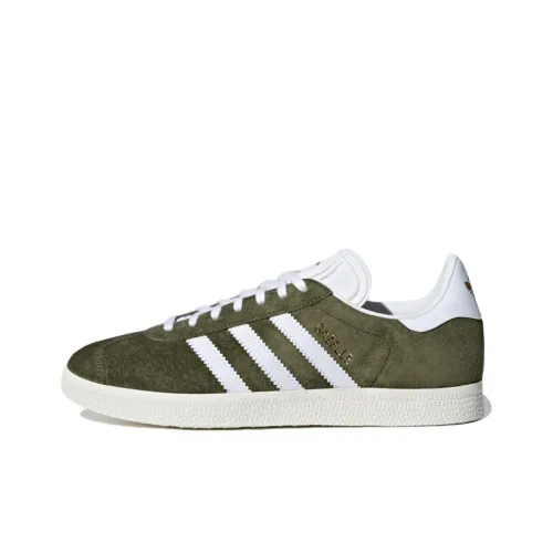 Adidas Originals Gazelle Abrasion Resistant Низкие Кроссовки для скейтбординга Женские Армейский зеленый