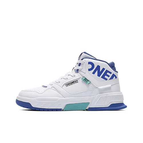 361° Меха Dominance противоскользящие абразионные высокие скейтбординговые кроссовки Белый Синий