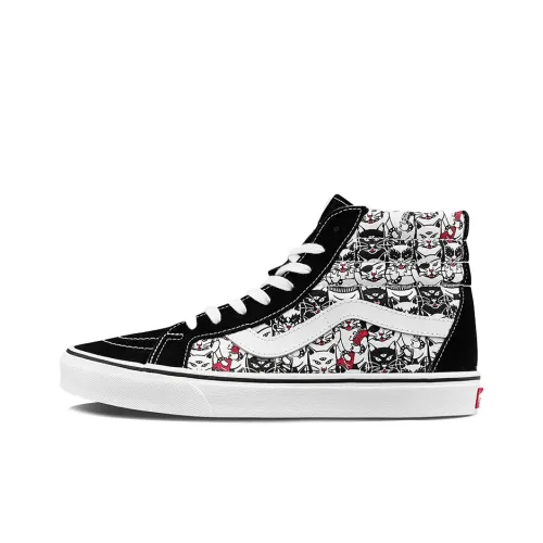 Vans SK8 Reissue Животные Avatar Принт Высокие Кроссовки для скейтбординга Унисекс Черный Белый