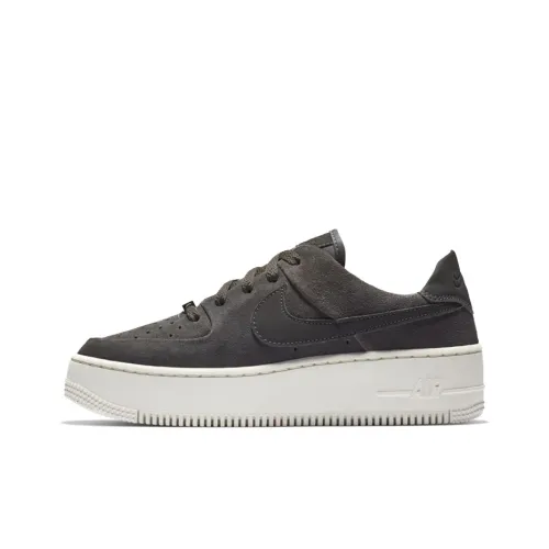 Nike Air Force 1 Slip Resistant Abrasion Resistant Низкие Кроссовки для скейтбординга Женские Черный Белый