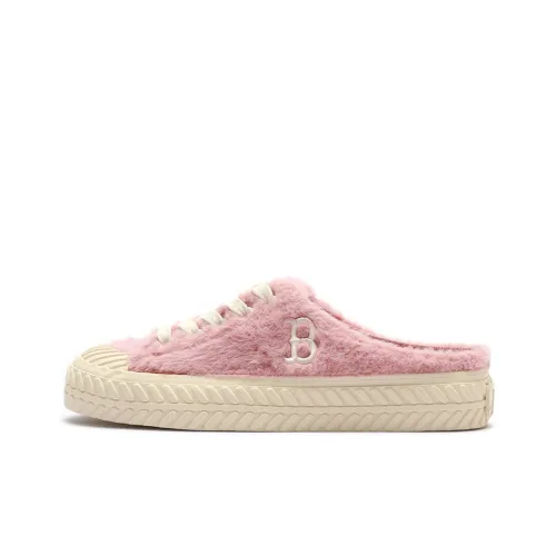 MLB Playball Mule Амортизация Легкий Низкий Топ Скейтборд Кроссовки Унисекс Розовый Белый