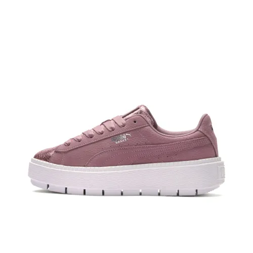 PUMA Platform Trace Bio Hacking Low Скейтборд Кроссовки Женские Розовые Белые