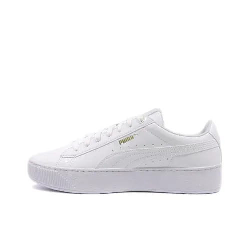 PUMA Vikky Platform V Low Топ Скейтборд Кроссовки Женские Bright White